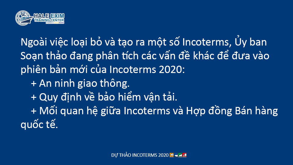 đổi mới incoterms 2020