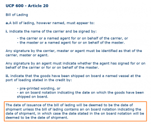 ucp 600 article 20