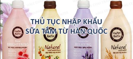 nhập khẩu sữa tắm từ Hàn Quốc