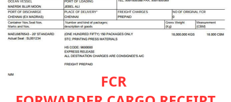 FCR-FORWARDER-CARGO-RECEIPT